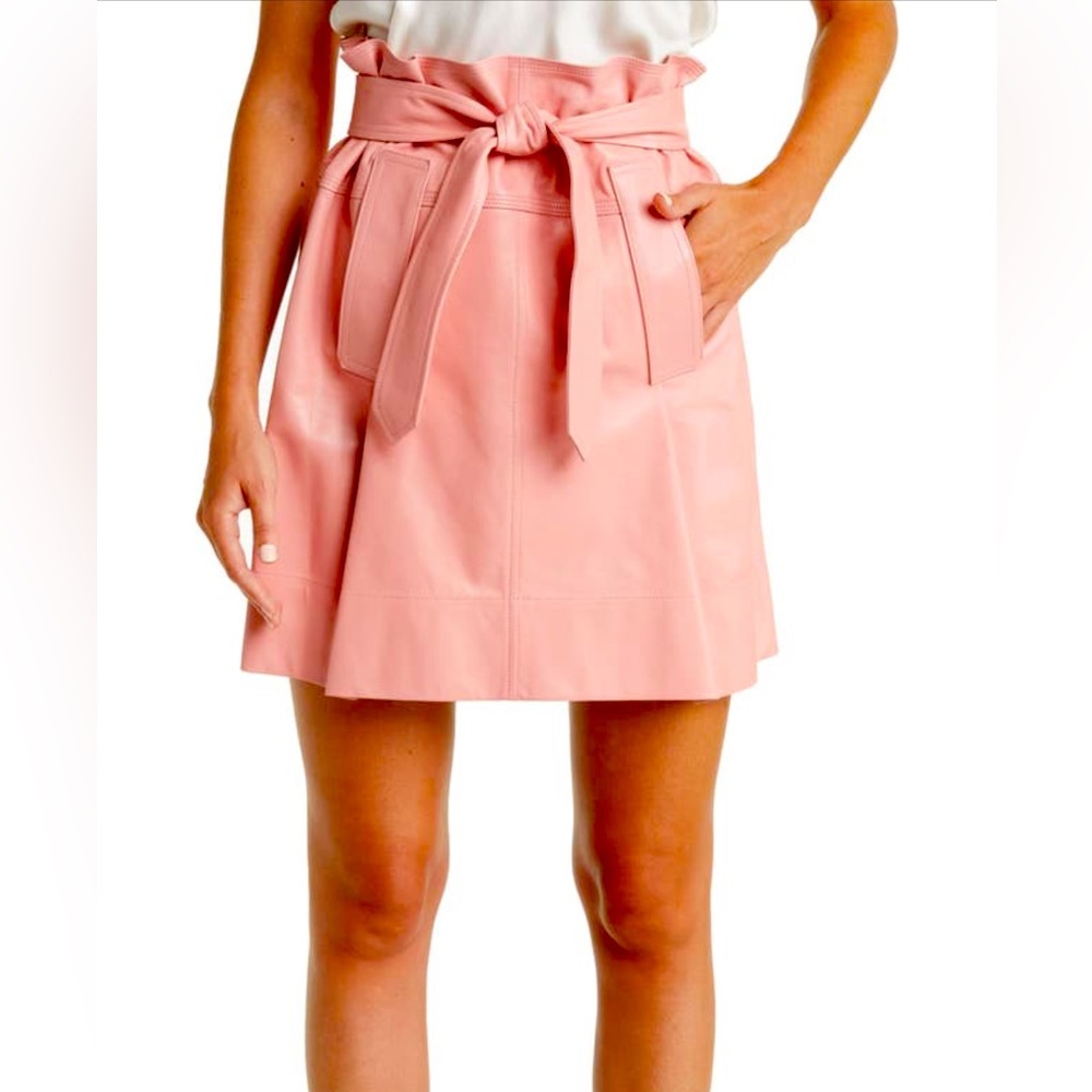 Ferragamo Waist Leather Skirt